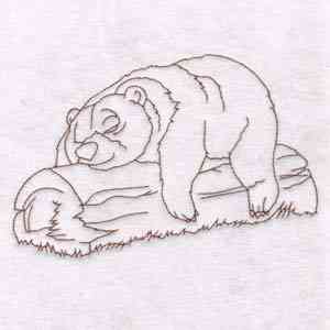 300x300 Free Embroidery Design Sleeping Bear - Sleeping Bear Sketch