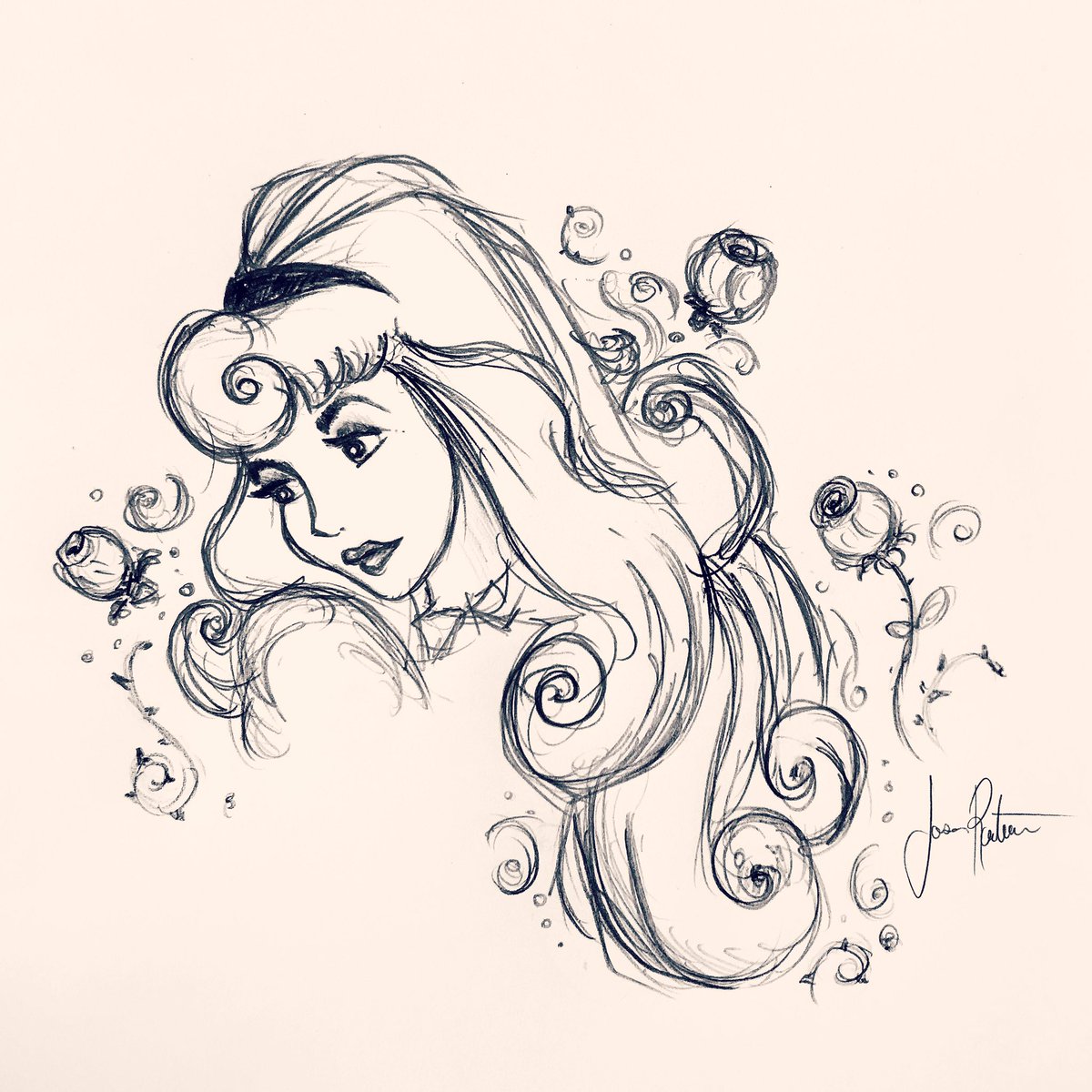 1200x1200 Jason Ratner On Twitter Quick (And Kinda To - Sleeping Beauty Sketch