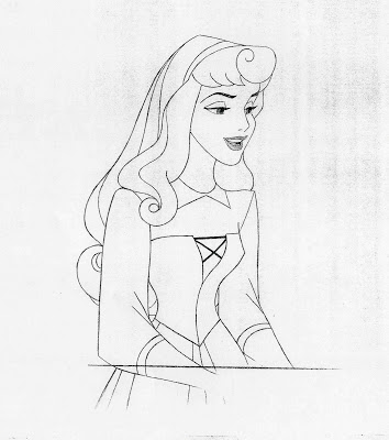 354x400 Living Lines Library Sleeping Beauty (1959) - Sleeping Beauty Sketch