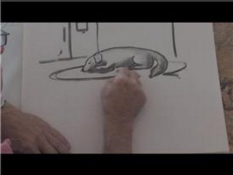 480x360 Drawing Basics How To Draw A Sleeping Dog - Sleeping Dog Sketch