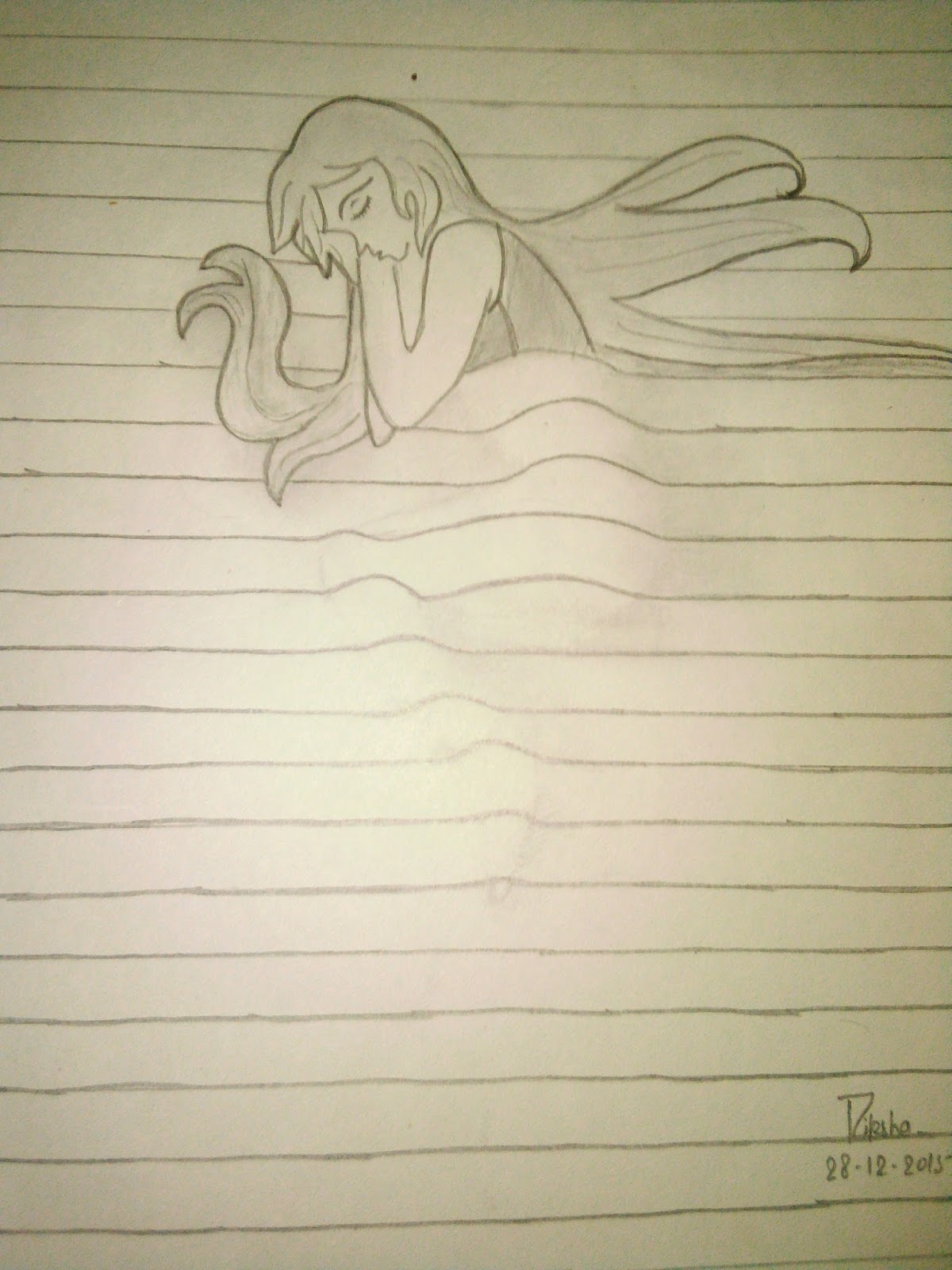 1200x1600 Hand Made Crafts 3d Pencil Sketches - Sleeping Girl Sketch