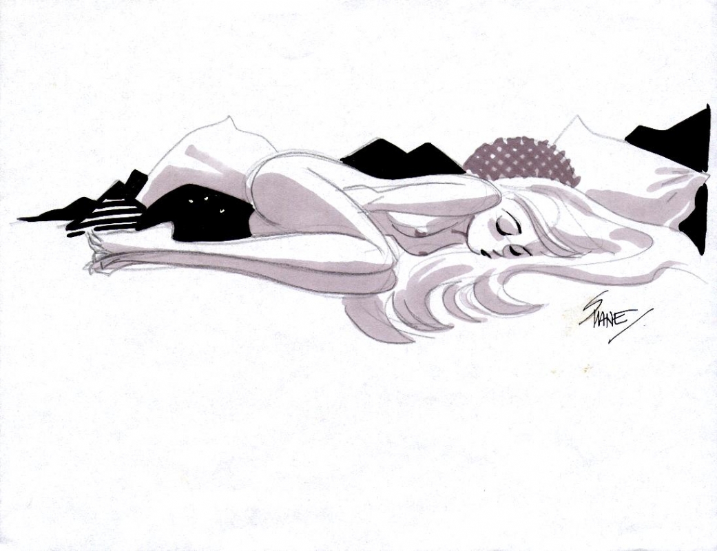 1041x800 Shane Glines - Sleeping Girl Sketch