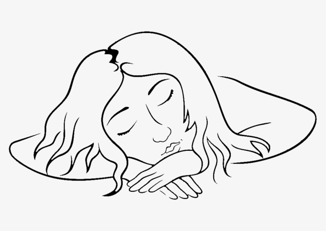 650x461 A Sketch Of A Girl Asleep On The Table, Be Prostrate, The Sleeping - Sleeping Girl Sketch