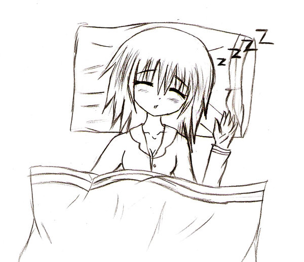 600x516 Sleeping Girl By Beckythebunny - Sleeping Girl Sketch