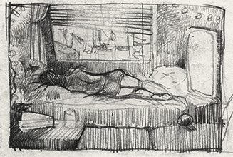 327x220 Sleeping Girl Sketch Snow Saturn - Sleeping Girl Sketch