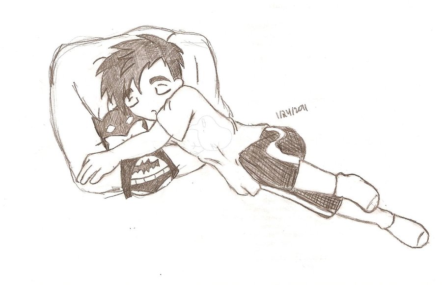 900x582 Sleeping Damian Sketch By Nusaki - Sleeping Sketch