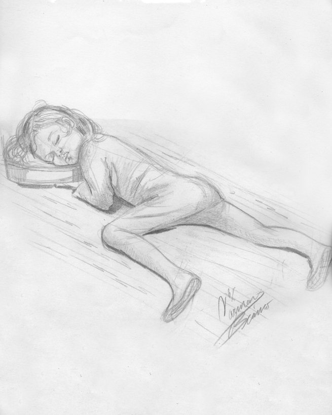 655x819 Girl Sleeping Sketch - Sleeping Sketch