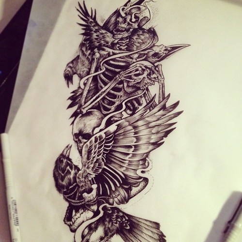 500x500 Sleeve Sketch Via Facebook On We Heart It - Sleeve Sketch