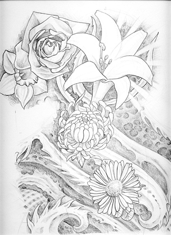 349x480 David Dettloff Tattoos And Other Artwork - Sleeve Sketch
