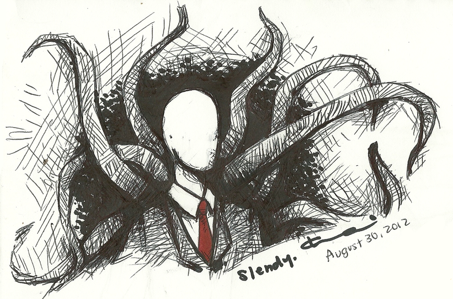 900x593 Slenderman Sketch By Yozora101 Tonkaia Vselennaia Karochi - Slenderman Sketch
