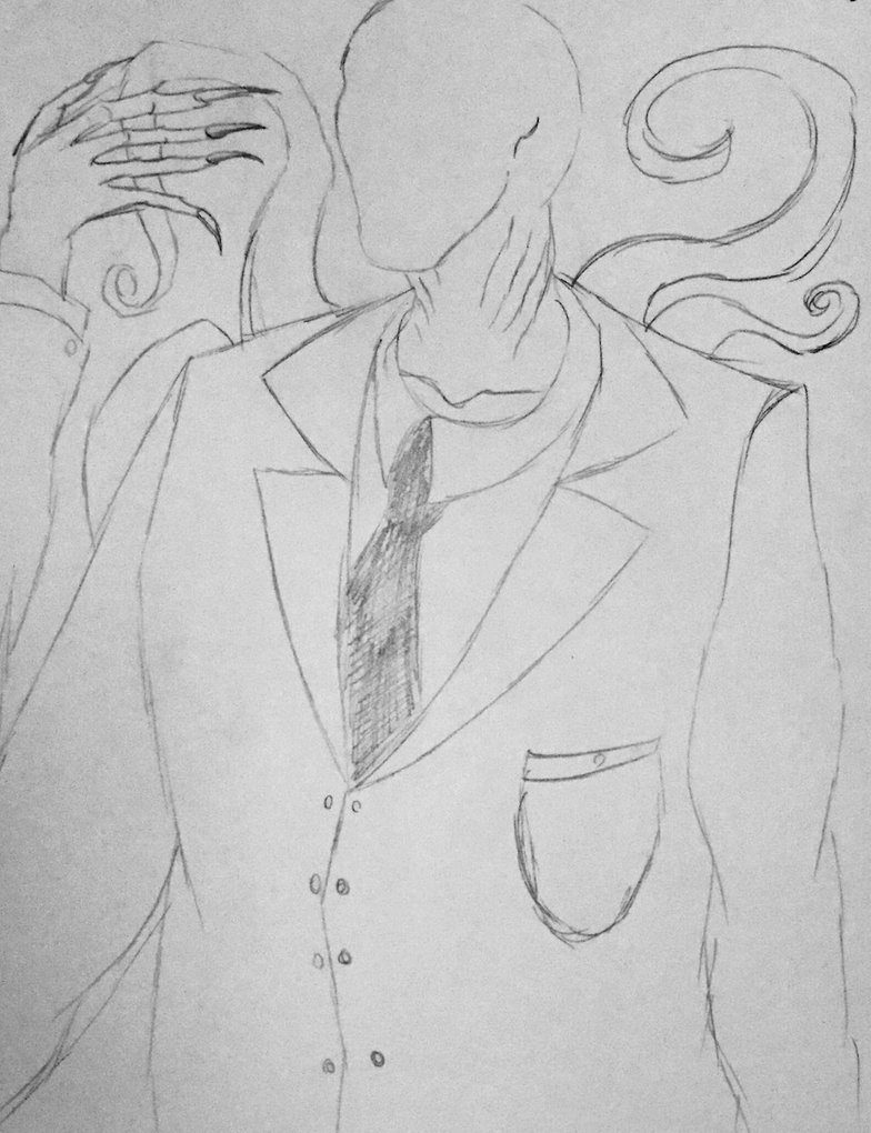 784x1020 Slenderman Sketch By Killer2466687 - Slenderman Sketch