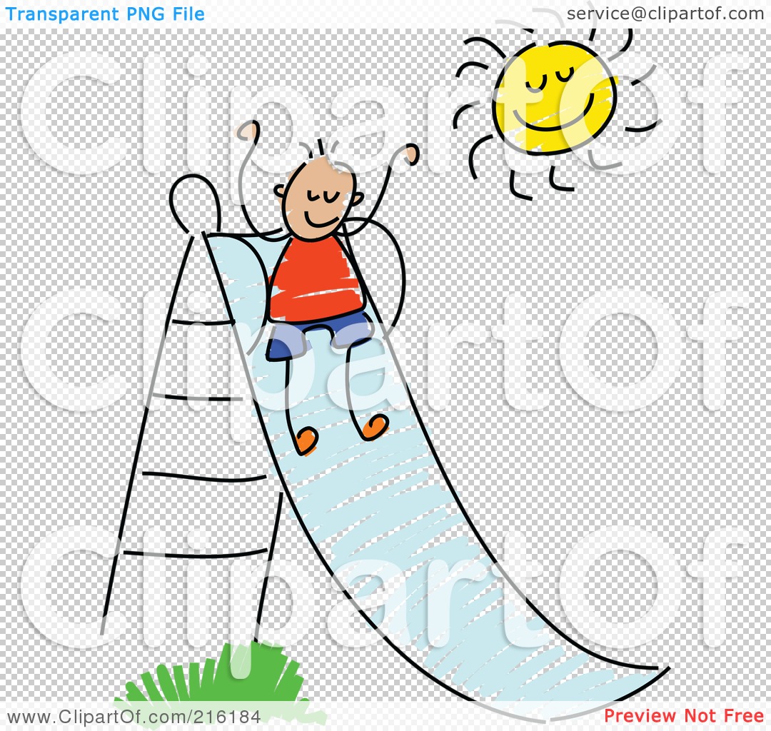 1080x1024 Royalty Free (Rf) Clipart Illustration Of A Childs Sketch Of A Boy - Slide Sketch