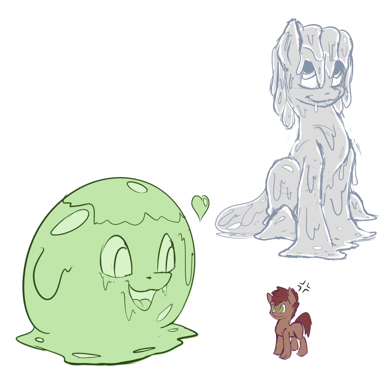 1280x1280 Slime Pony Sketch By Rubiont - Slime Sketch