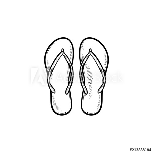 Slipper Sketch at PaintingValley.com | Explore collection of Slipper Sketch