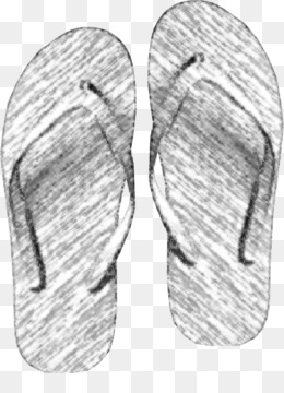 260x360 Flip Flops Shoe Sketch - Slipper Sketch