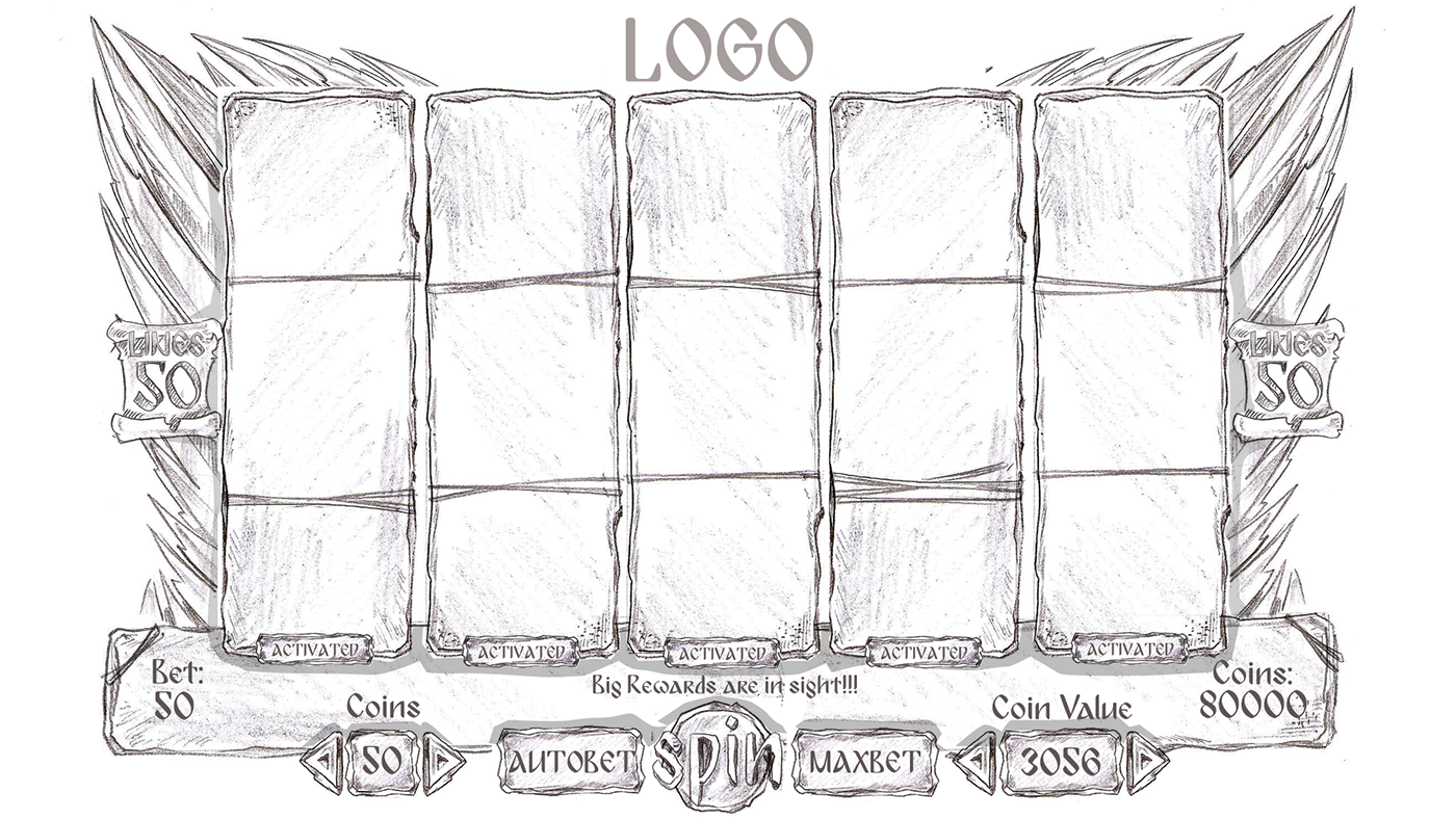 1400x788 Slot Machine - Slot Machine Sketch