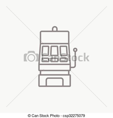 450x470 Slot Machine Line Icon. Slot Machine Line Icon For Web, Mobile And - Slot Machine Sketch
