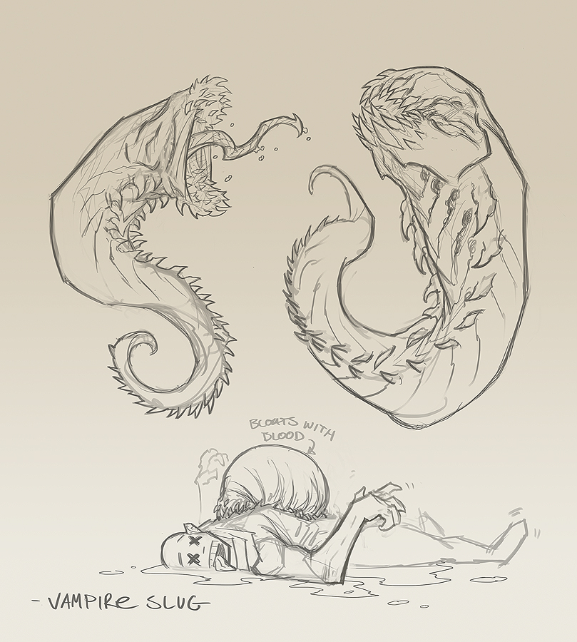 809x900 Rlyonsart Vampire Slug Sketch - Slug Sketch