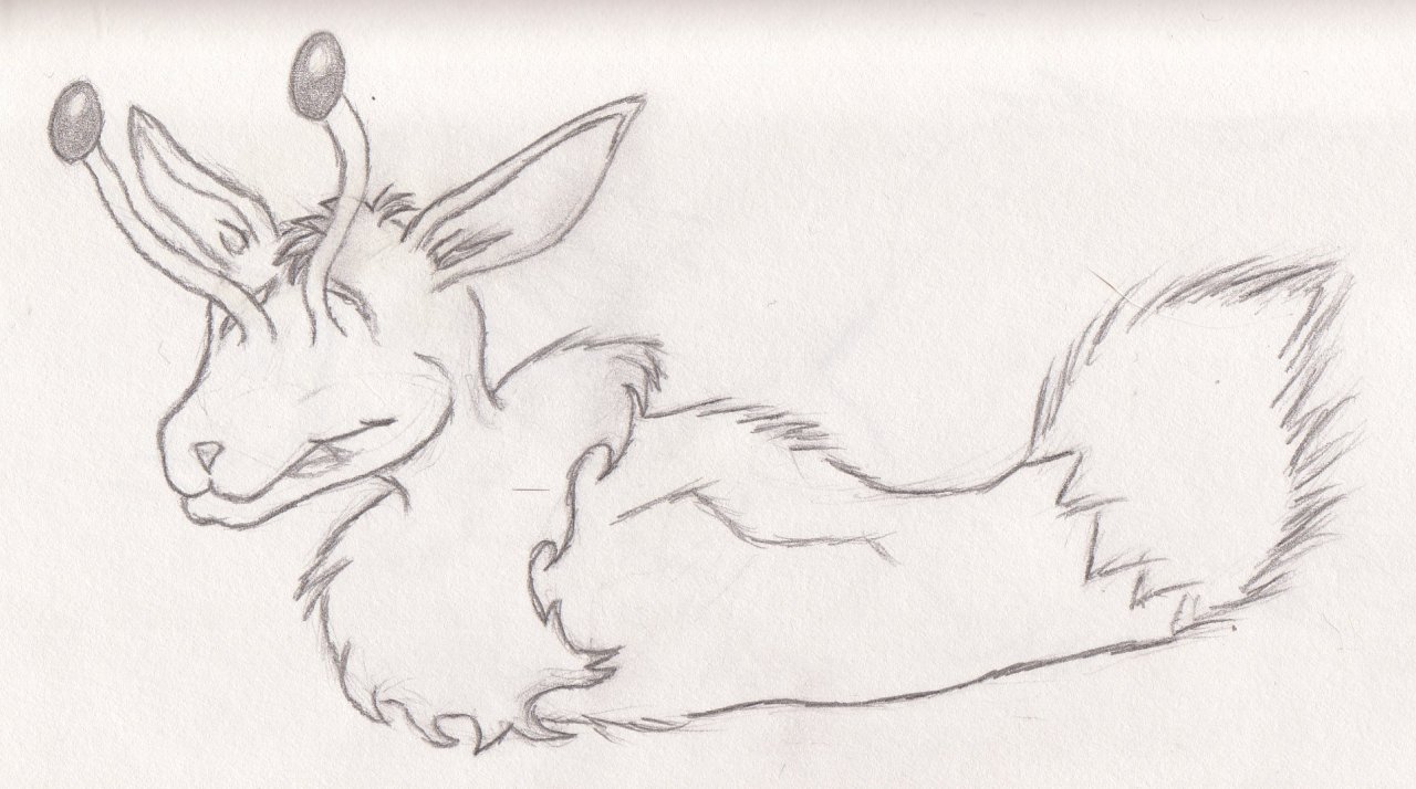 1280x714 Eevee Slug Rough Sketch By Happywulf - Slug Sketch