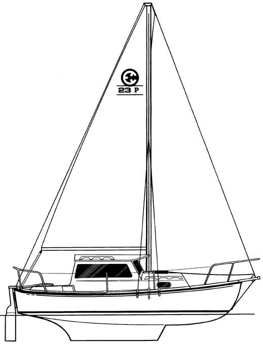519x679 Prototype Sketch Of The Cp 23 Pilot House Sails - Small Boat Sketch