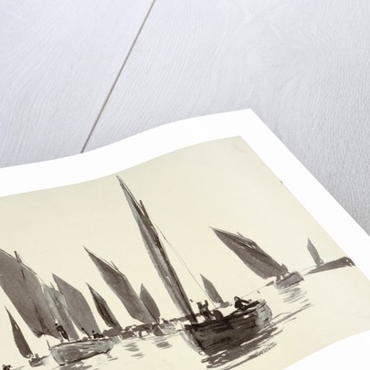 405x405 Sketch Of Small Sailing Craft With Lug Sails Posters Amp Prints By - Small Boat Sketch