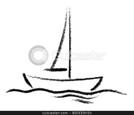 450x386 Sketched Boat Stock Photo - Small Boat Sketch