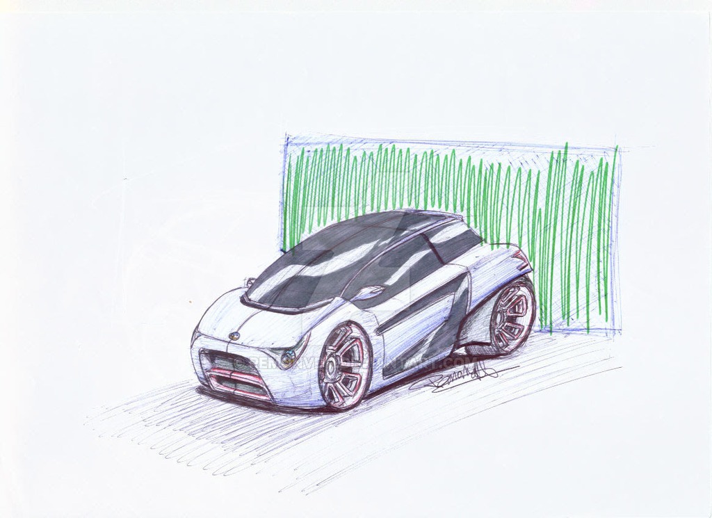 1024x745 Small Car Sketch By Remonvdh - Small Car Sketch