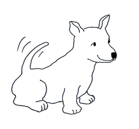 285x266 Funny Dogs, Cute Dog - Small Dog Sketch