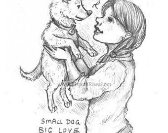 Small Dog Sketch at PaintingValley.com | Explore collection of Small ...