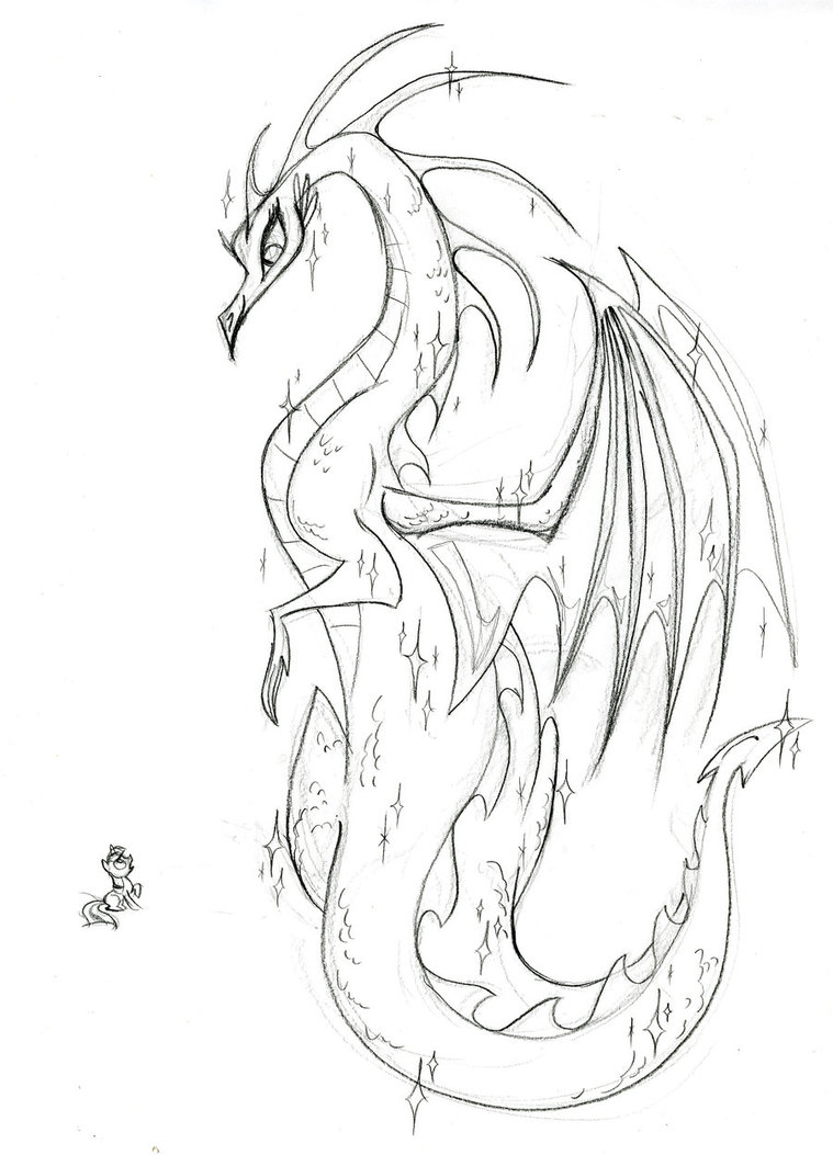 759x1053 Dragons My Little Pony Friendship Is Magic Wiki Fandom Powered - Small Dragon Sketch