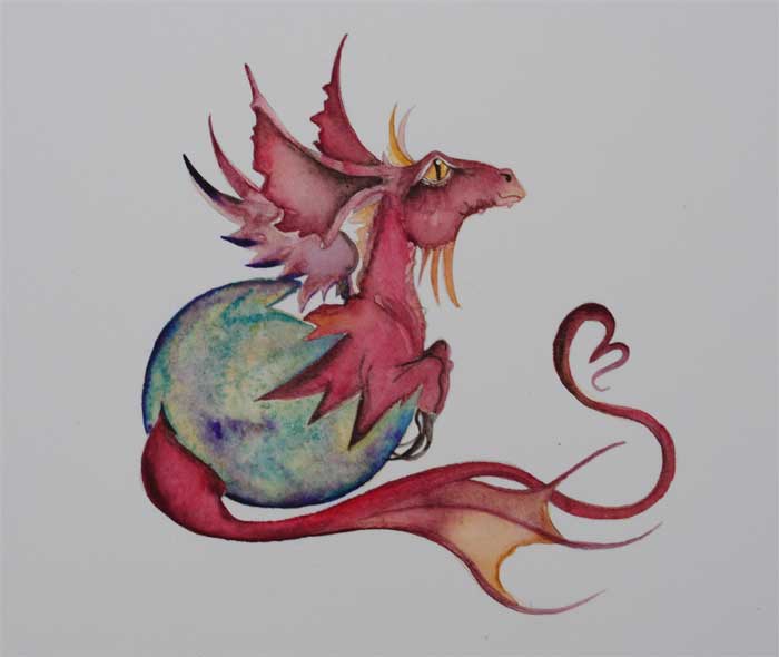 700x590 Drawing A Line In Time List Of A Few Things That Need To Be Done - Small Dragon Sketch