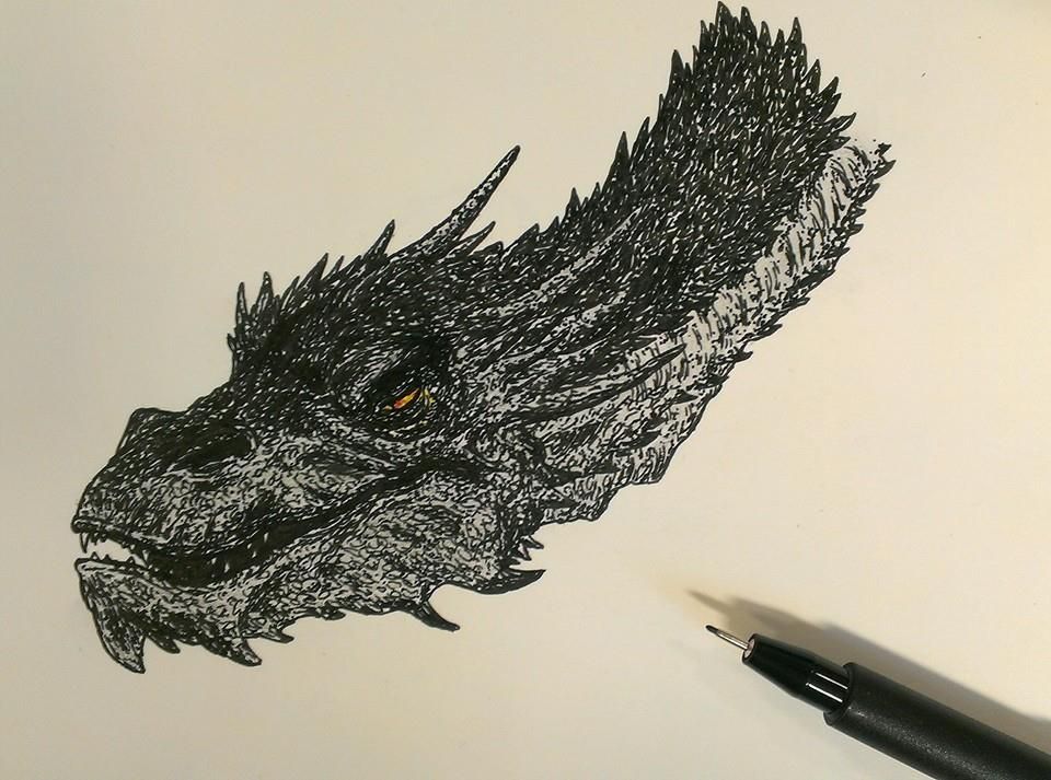 960x713 Small Dragon Sketch Eigene Zeichnungen (100% Analog) - Small Dragon Sketch