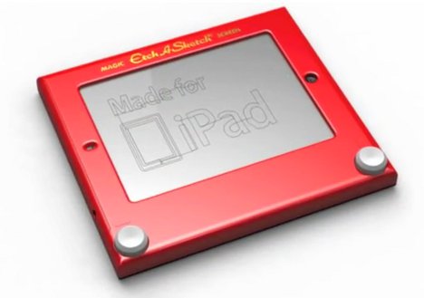 468x329 Working Etch A Sketch Case + App Takes Ipad Back In Time Gadgets - Small Etch A Sketch