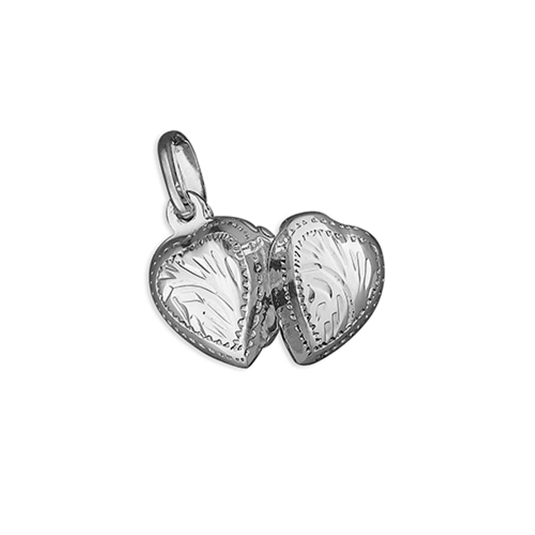 1100x1100 Sterling Silver Extra Small Heart Shaped Locket - Small Heart Sketch