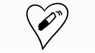 320x180 Heart Bandage Medical Equipment Sketch Illustration Hand Drawn - Small Heart Sketch