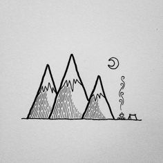 236x236 In The Shadow Of The Mountain Tiny Art In 2018 - Small Sketches