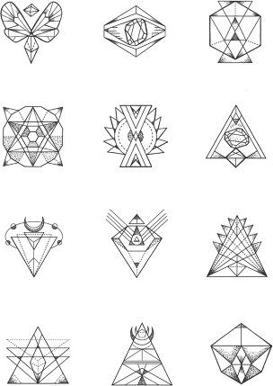 304x429 Small Tattoo Designs. I Like The Geometric Look. Maybe One Of - Small Tattoo Sketches