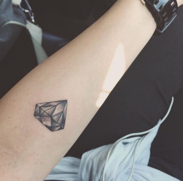 600x595 Small Diamond Tattoo Designs To Show Long Lasting Value With - Small Tattoo Sketches