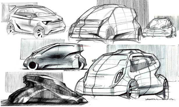 615x369 Omni Self Driving Smart Mobility Concept For Urban Areas - Smart Car Sketch
