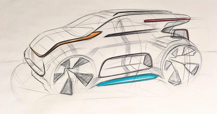 736x388 Sketch Alternative Smart Car Lineweights - Smart Car Sketch