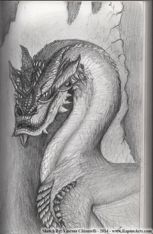 500x763 Smaug - Smaug Sketch