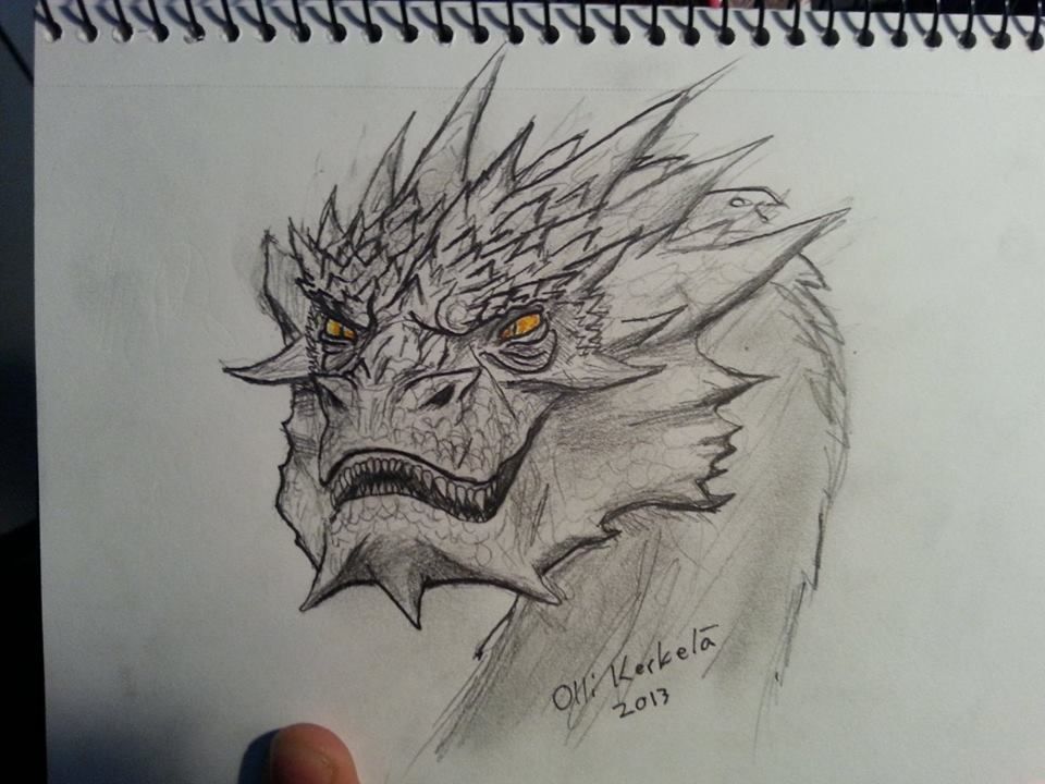 960x720 Smaug By On @ Middle - Smaug Sketch
