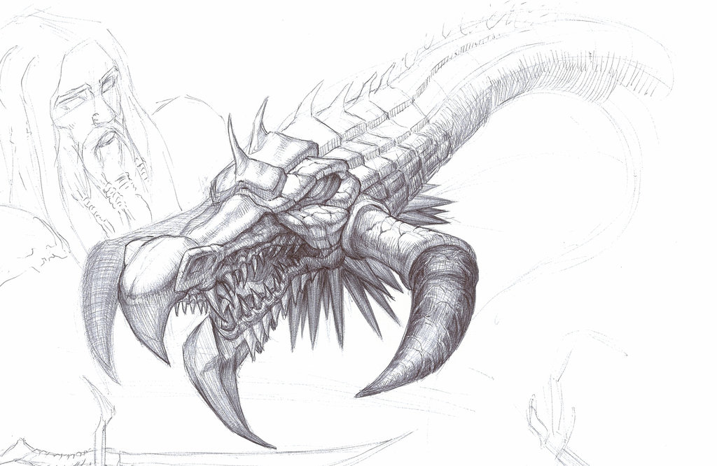 1024x666 Smaug Sketch By Borgmoose - Smaug Sketch