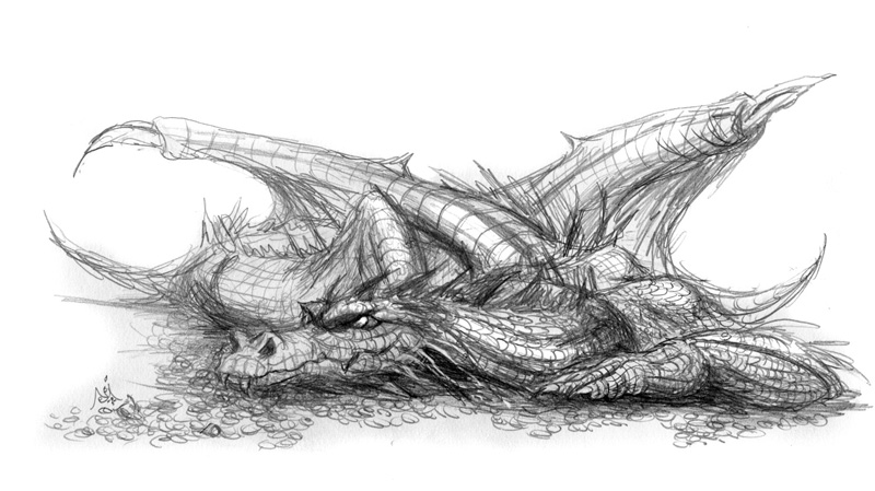 800x449 Smaug Jef Murray Studios - Smaug Sketch