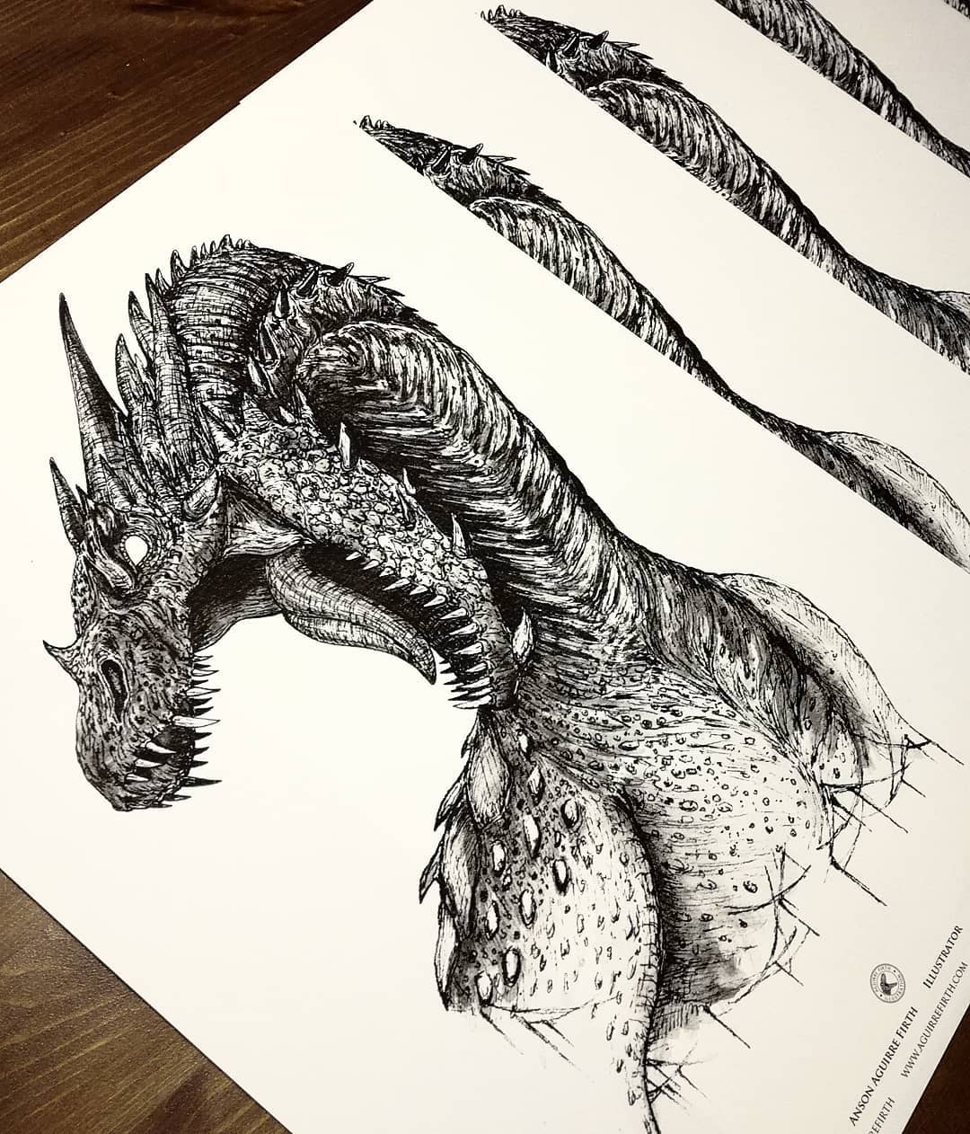 1080x1262 Iamfireiamdeath - Smaug Sketch