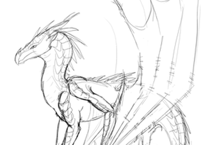 450x300 Collection Of Free Smaug Drawing Full Body. Download On Ubisafe - Smaug Sketch