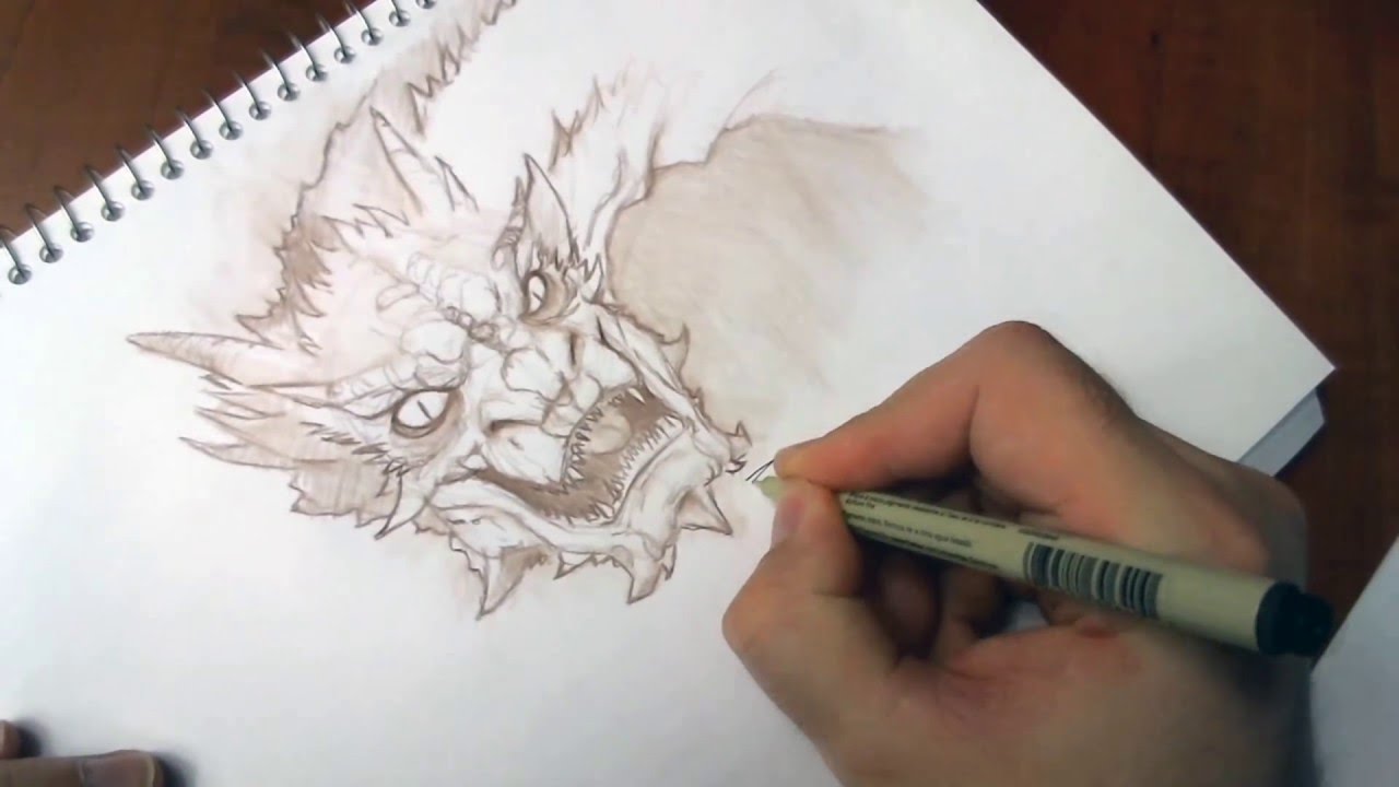 1280x720 Drawing Smaug - Smaug Sketch