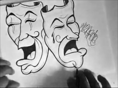 480x360 How To Draw 2 Clown Faces - Smile Now Cry Later Sketches