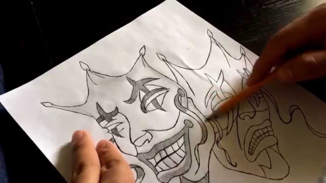 1280x720 How To Draw Smile Now Cry Later Jester Masks Part 3 - Smile Now Cry Later Sketches