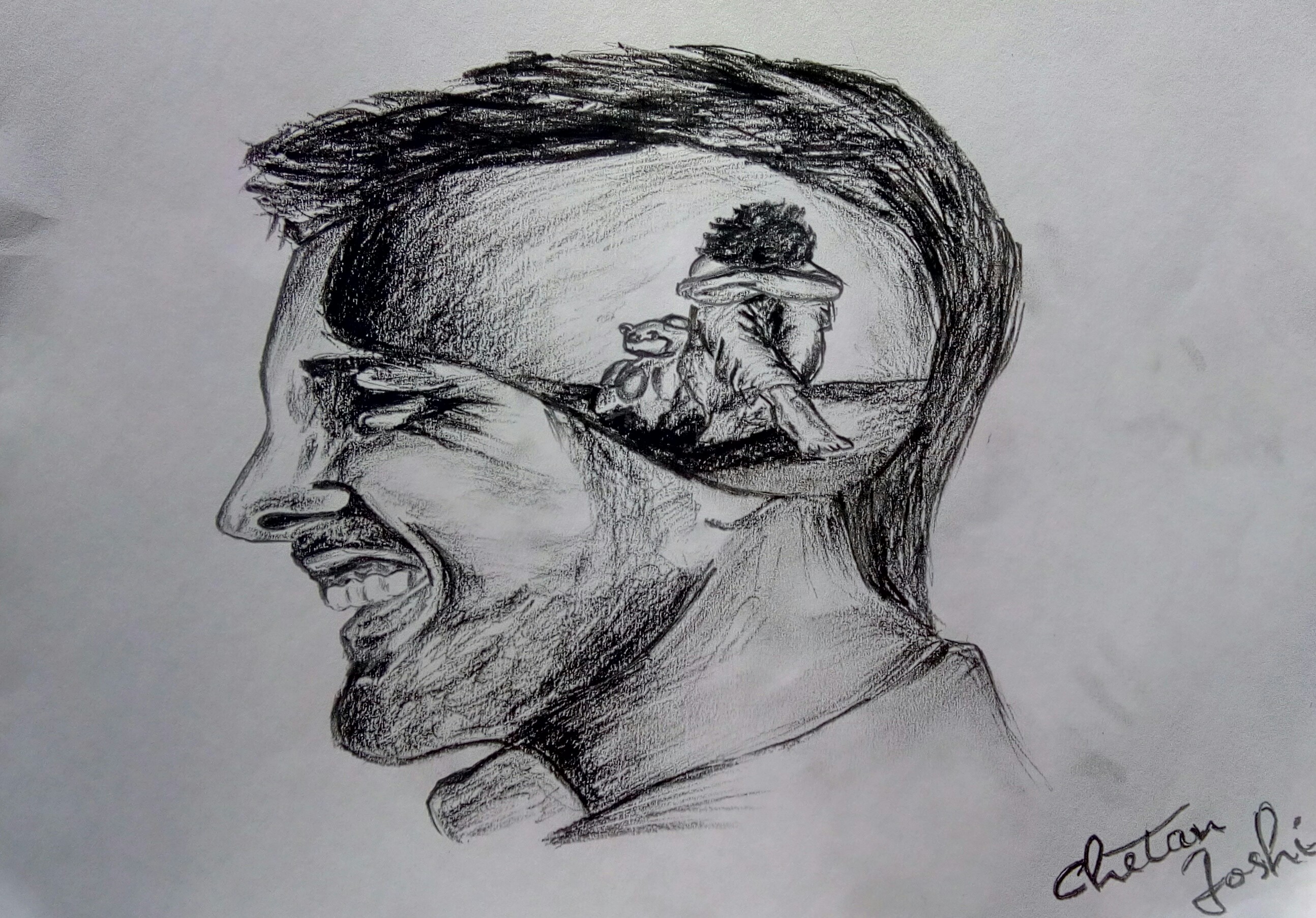 2588x1805 Fake Smile. You Never Know What Someone Is Going Through - Smile Sketch